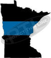 5" Minnesota MN Thin Blue Line State Sticker Decal