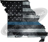 5" Missouri MO Tattered Thin Blue Line State Sticker Decal