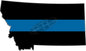 5" Montana MT Thin Blue Line State Sticker Decal