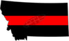 5" Montana MT Thin Red Line State Sticker Decal