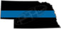 5" Nebraska NE Thin Blue Line State Sticker Decal