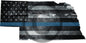 5" Nebraska NE Tattered Thin Blue Line State Sticker Decal