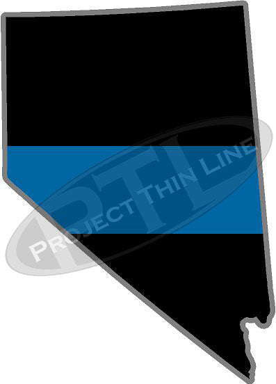 5" Nevada NV Thin Blue Line State Sticker Decal