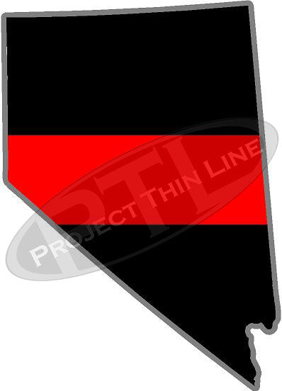 5" Nevada NV Thin Red Line State Sticker Decal