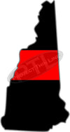 5" New Hampshire NH Thin Red Line State Sticker Decal