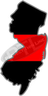 5" New Jersey NJ Thin Red Line State Sticker Decal