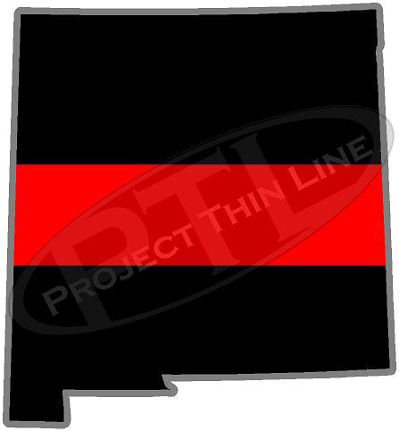 5" New Mexico NM Thin Red Line State Sticker Decal