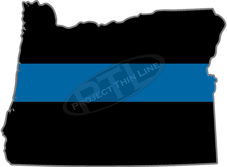 5" Oregon OR Thin Blue Line State Sticker Decal