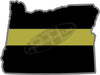 5" Oregon OR Thin Gold Line State Sticker Decal