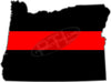 5" Oregon OR Thin Red Line State Sticker Decal