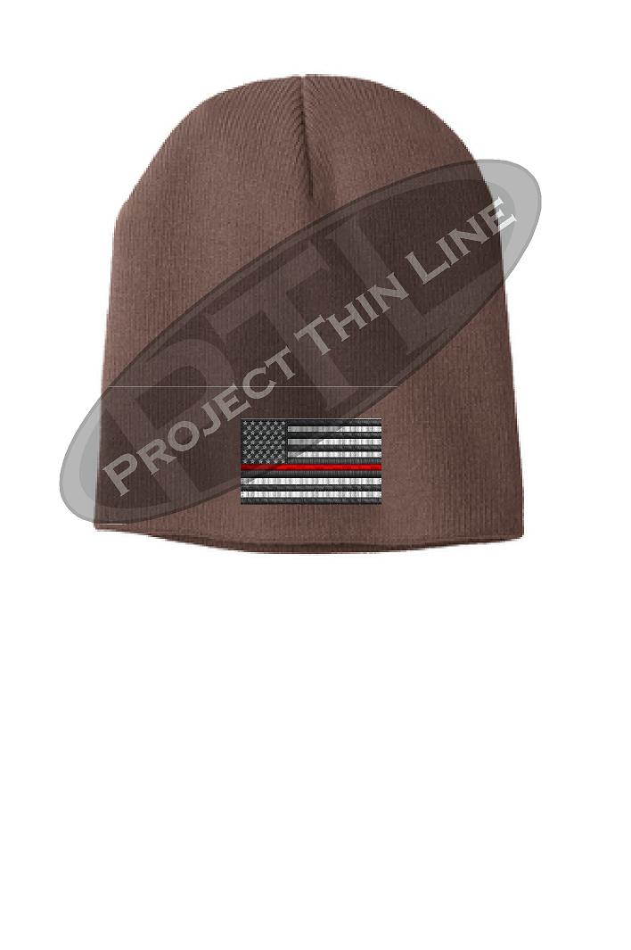 Thin RED Line American Flag  Skull Cap