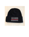 Thin Red Line Fold Over Winter Watch Hat