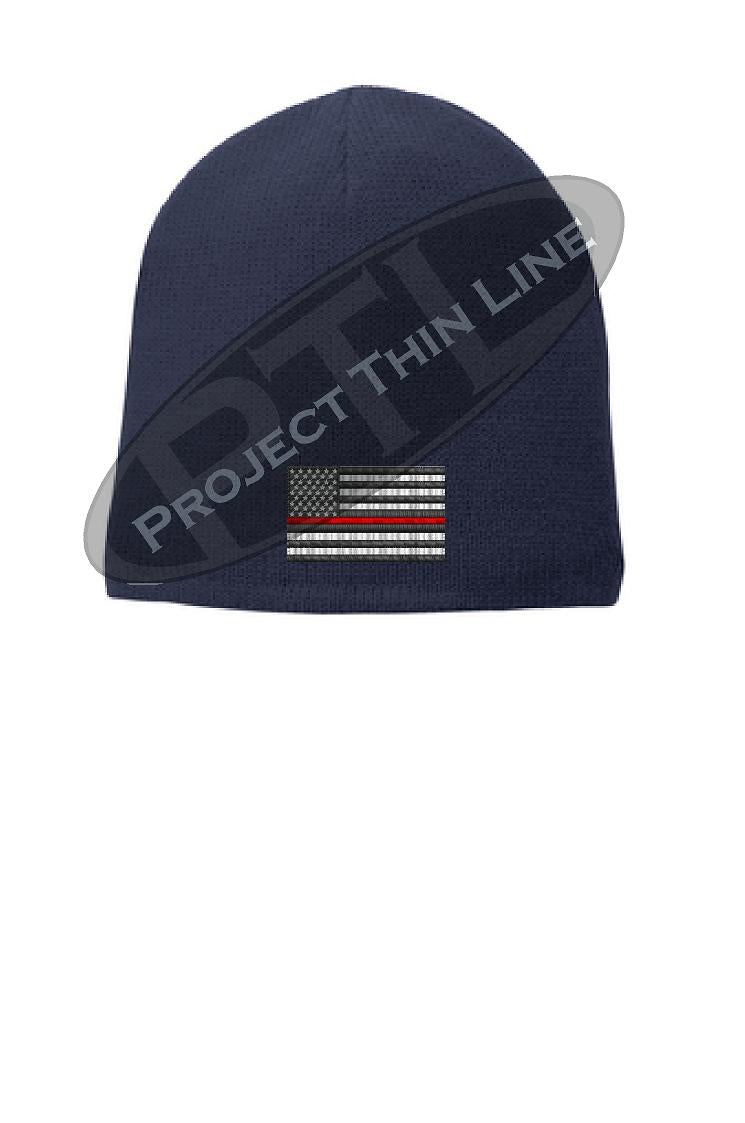 Thin RED Line American Flag  Skull Cap