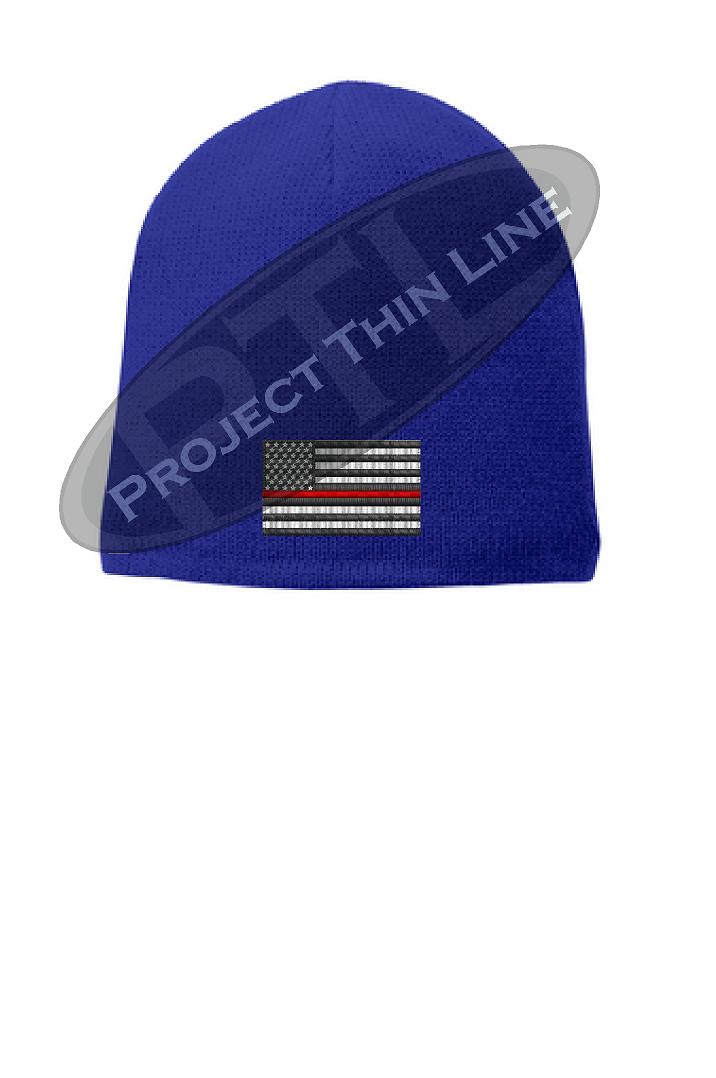 Thin RED Line American Flag  Skull Cap
