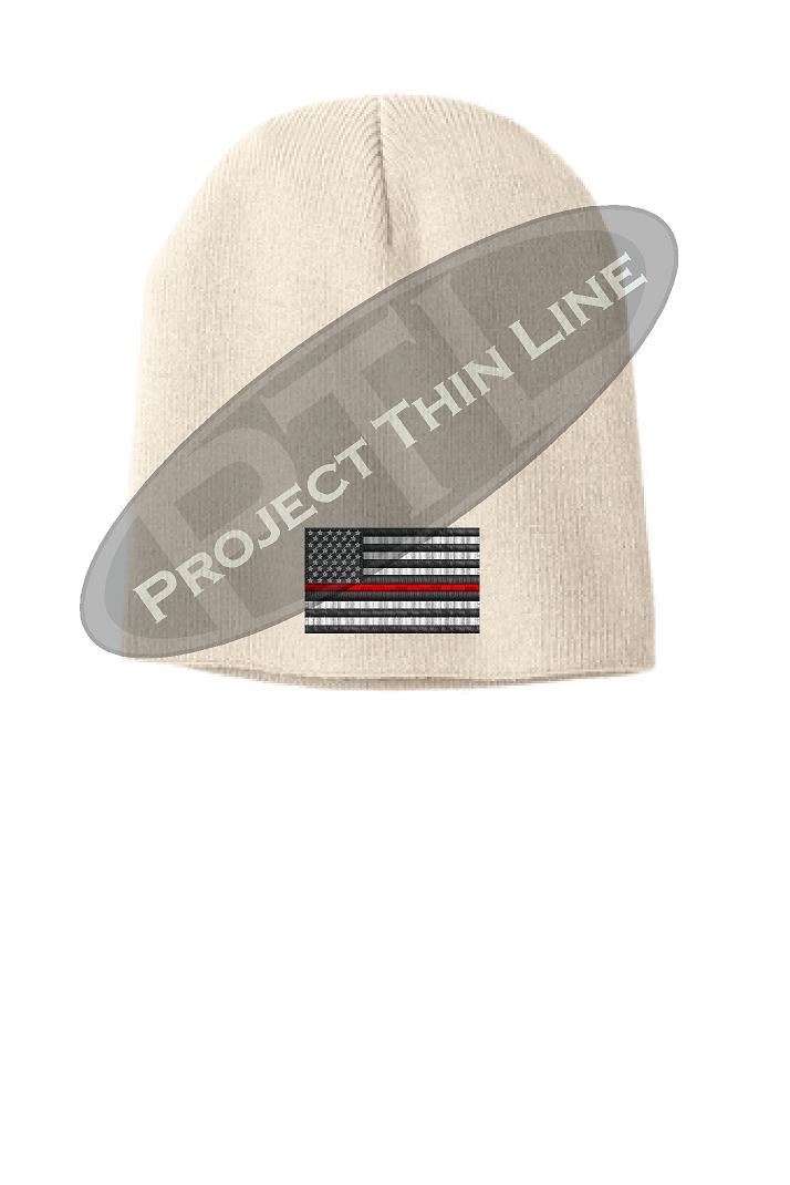 Thin RED Line American Flag  Skull Cap