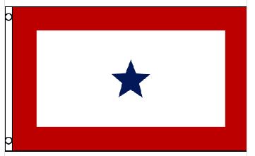 3' x 5' Poly 1 Blue Star Service Flag