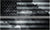 5" American Tattered Flag Thin Silver Line Shape Sticker Decal
