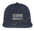 Embroidered Thin Blue American Flag Flat Bill Snapback Cap