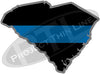 5" South Carolina SC Thin Blue Line State Sticker Decal