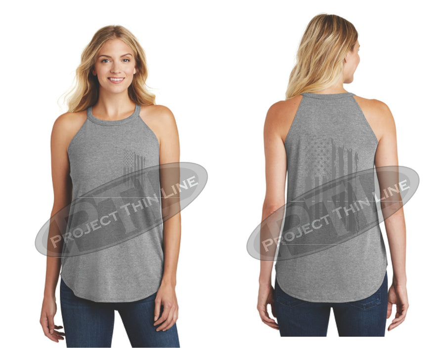 Tattered Tactical - Subdued American Flag Rocker Tank Top