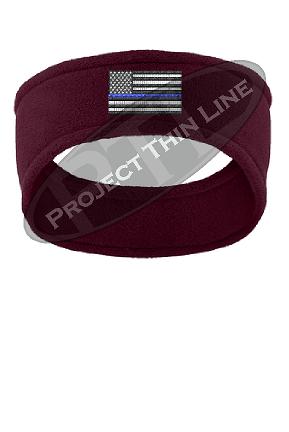 Thin BLUE Line American Flag Fleece Headband