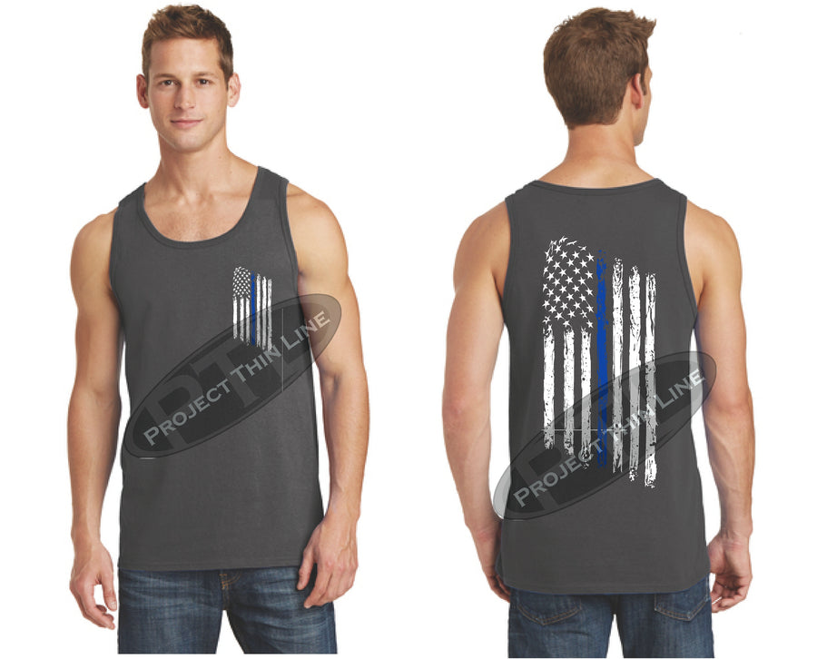 Find Your Line - Tattered American Flag Tank Top