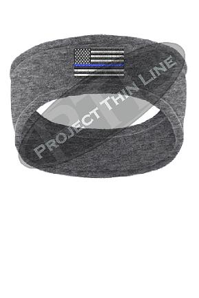 Thin BLUE Line American Flag Fleece Headband