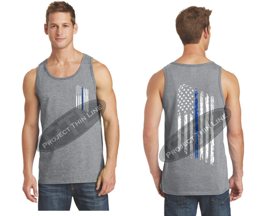 Find Your Line - Tattered American Flag Tank Top