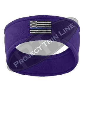 Thin BLUE Line American Flag Fleece Headband