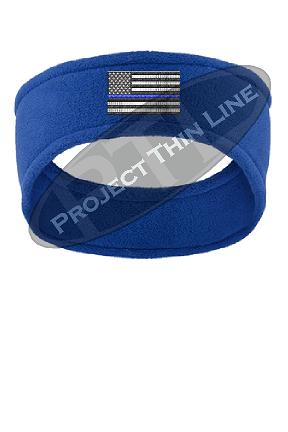 Thin BLUE Line American Flag Fleece Headband