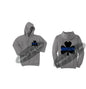 Thin BLUE Line Shamrock Clover Hooded Sweatshirt