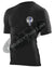 Embroidered Thin Blue Line Punisher Skull inlayed American Flag Short Sleeve Compression Shirt