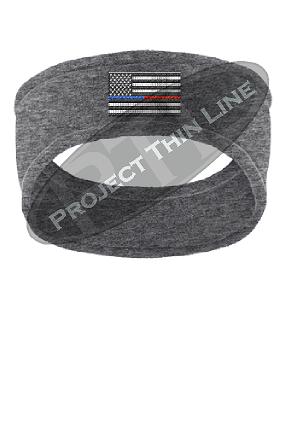 Thin BLUE / RED Line American Flag Fleece Headband