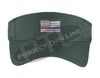 Dark Green Embroidered Thin Blue / Red Line American Flag Visor