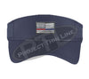 Navy Embroidered Thin Blue / Red Line American Flag Visor