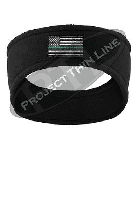 Thin Green Line American Flag Fleece Headband