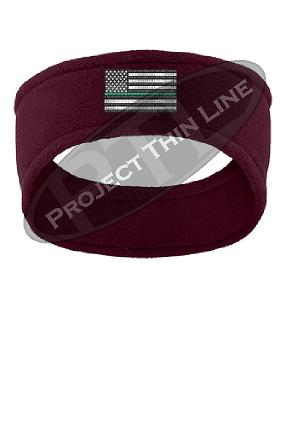 Thin Green Line American Flag Fleece Headband