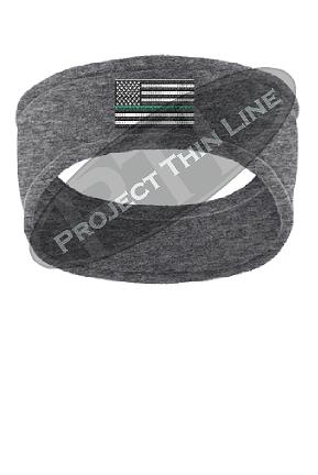 Thin Green Line American Flag Fleece Headband