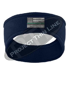 Thin Green Line American Flag Fleece Headband