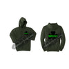 OD Green Thin GREEN Line Shamrock Clover Hooded Sweatshirt
