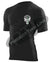 Embroidered Thin GREEN Line Punisher Skull inlayed American Flag Short Sleeve Compression Shirt
