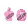 Pink Hooded Sweatshirt Thin GREEN Line Punisher Skull inlayed with the Tattered American Flag