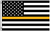 3' x 5' Poly USA Thin GOLD Line American Flag