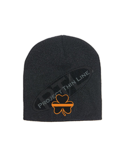 Thin Orange Line Shamrock Skull Cap