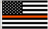 3' x 5' Poly USA Thin ORANGE Line American Flag