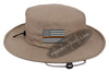 Embroidered Thin ORANGE Line American Flag Boonie Adjustable Hat