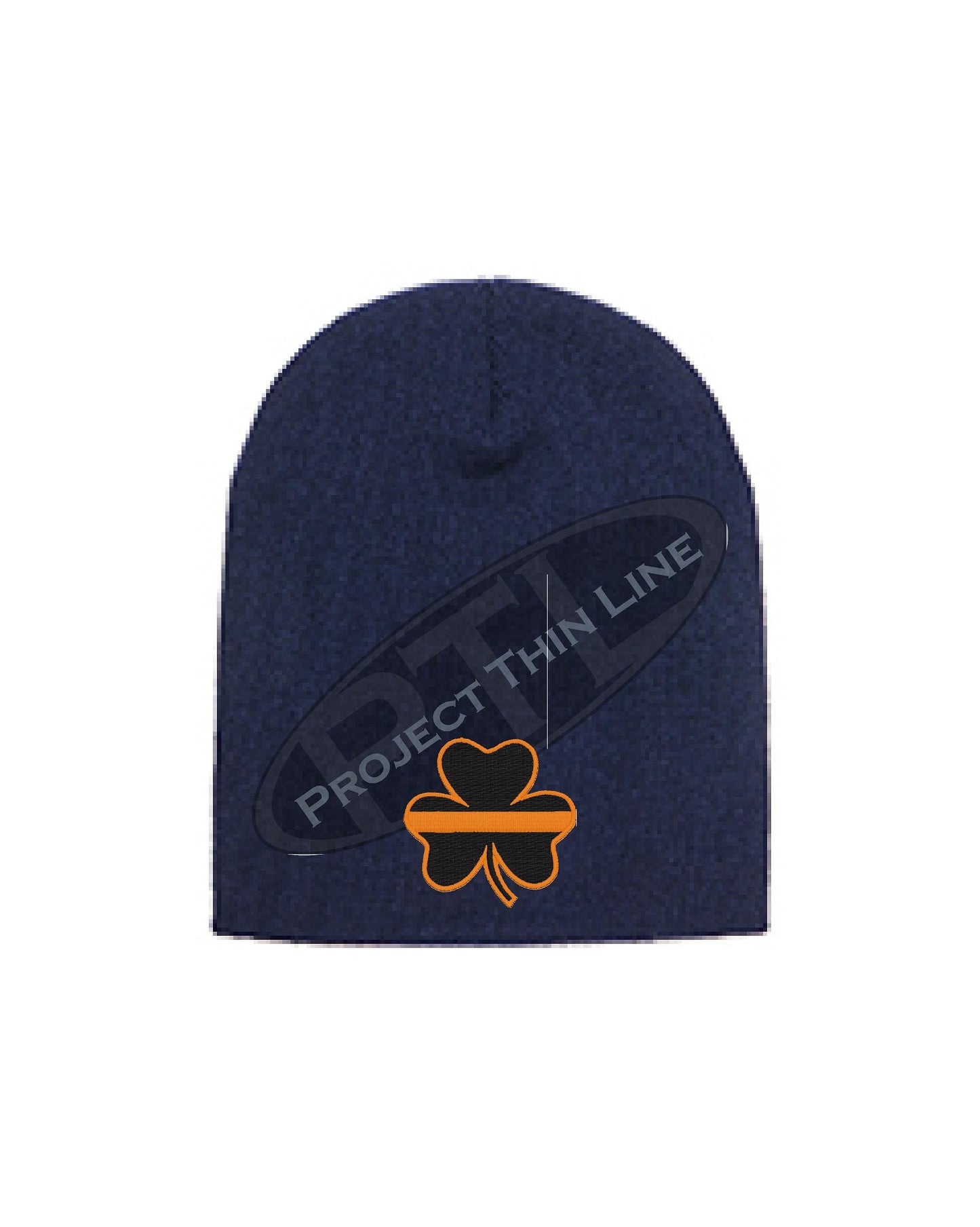 Thin Orange Line Shamrock Skull Cap