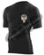 Embroidered Thin ORANGE Line Punisher Skull inlayed American Flag Short Sleeve Compression Shirt