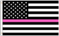 3' x 5' Poly USA Thin PINK Line American Flag