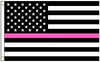 3' x 5' Poly USA Thin PINK Line American Flag